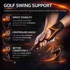Swing Lock Pro Golf Wrist Support for Stability, Control & Pain Relief