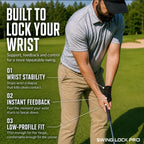 Swing Lock Pro Golf Wrist Support for Stability, Control & Pain Relief