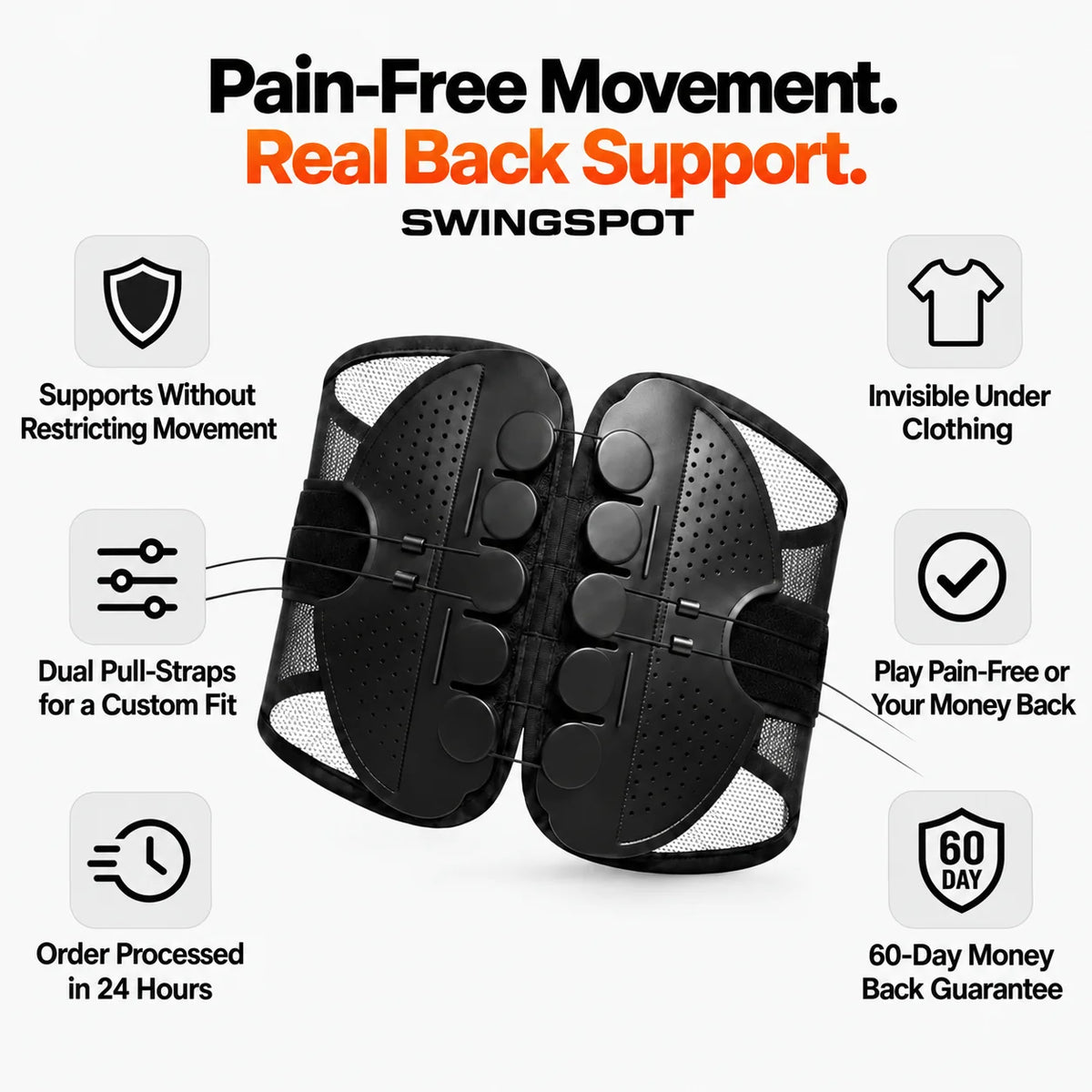 BackLock Pro | Lower Back Support for Pickleball
